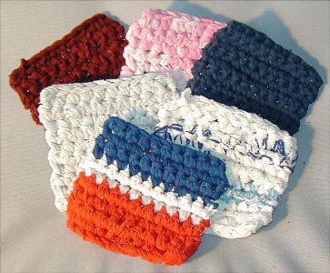 rag coaster made from t-shirts