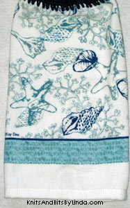somsert shells kitchen hand towel