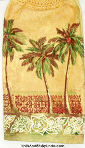 palm trees hanging hand towel