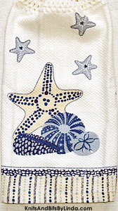 sea star hanging kitchen hand towel