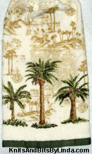 palm trees hanging kitchen hand towel