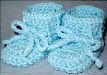 Hand crocheted baby booties