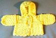 Yellow Hooded baby jacket