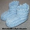 blue newborn booties