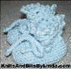 baby blue puff stitch booties