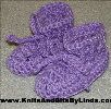 lavender baby booties