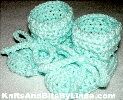 mint green baby booties