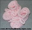 light pink baby booties
