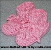 medium pink booties