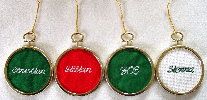 4 nametag ornaments
