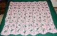 Pink Ripple Lap Throw opened