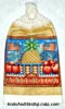 basket with pineapple and american flags on a kitchen dis towel