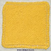 yellow knitted cotton dish cloth
