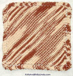 shaded browns knit cotton dish cloth