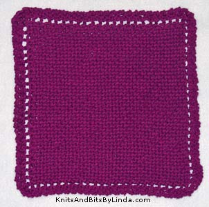 Orchid color cotton yarn knitted dish cloth