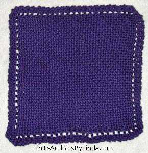 purple cotton yarn dish cloth