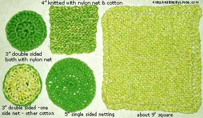 green dream twist cotton yarn scrubbie set