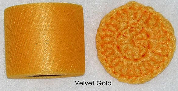 velvet gold nylon netting spools