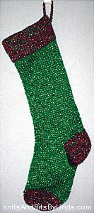 Green Jewels & Multi Christmas Stocking
