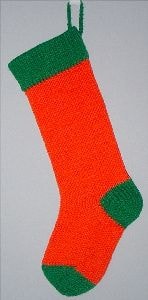CS - CA — Christmas Stocking — red with green cuff