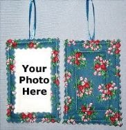 Candy canes fabric ornament