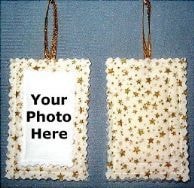 Gold stars fabric ornament