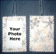 Silver snowflakes fabric ornament