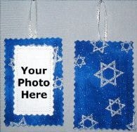 Large Star of David with sparkles fabric ornament