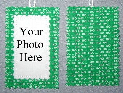 Ho Ho Ho fabric ornament
