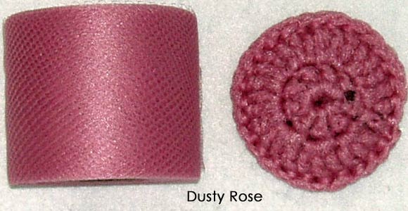 Dusty Rose nylon netting spool