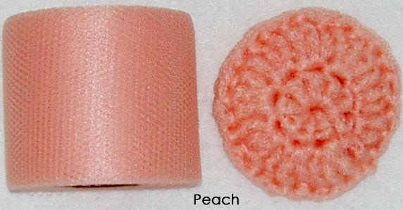 Peach nylon netting spool