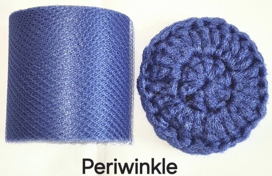 Periwinkle nylon netting spool