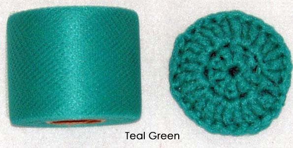 Teal nylon netting spool