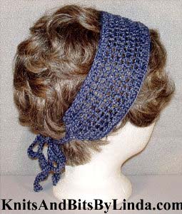chambray & navy headband