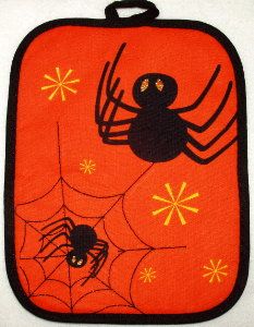 Black Spider Halloween Pot Holder