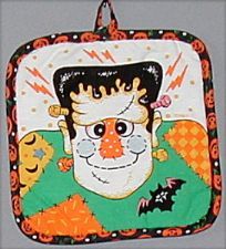 Frankenstien Halloween pot holder