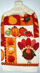 Patchwork Turkey kitchen hand towel