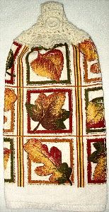 Copper leaves kitchen hanging towel