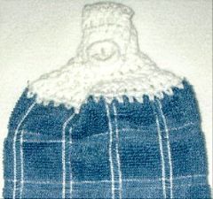 Blue Plaid 1 Hanging towel