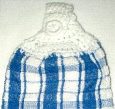 Blue Plaid 3 Hanging kitchen towel