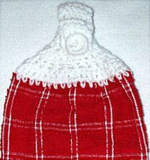 Red Plaid Hanging hand towel