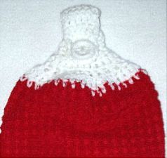 textured Red cotton hanging towel