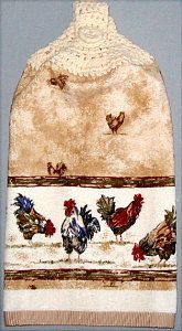 Chickens in the Yard kitchen hand towel