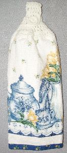 Blue Teapot hand towel