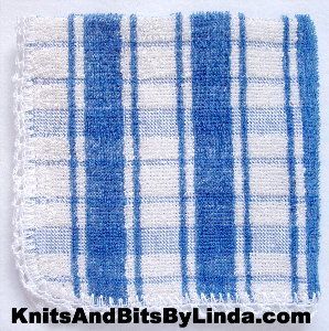 blue plaid dish cloth