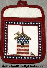 Americana Birdhouse pot holder