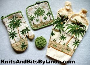 tropical palm trees basket conents