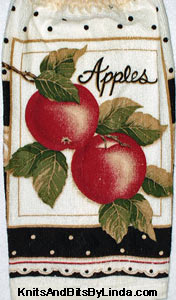 cluster of 2 apples kitchen hand towel