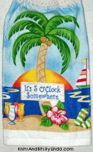 5 o'clock somewhere hand towel