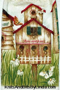 Birdhouses Kitchen Hand Towel